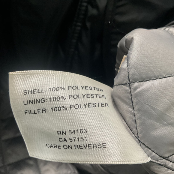 Kenneth Cole Black Biker Full Zip Insulated Puffer Jacket - Women's M - Picture 4 of 6